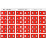 AVERY 43340 LABEL NUMBER 0 25X38MM PINK 180PK