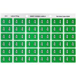 AVERY 43344 LABEL NUMBER 4 25X38MM LIGHT GREEN 180PK