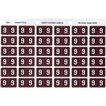 AVERY 43349 LABEL NUMBER 9 25X38MM BROWN 180PK