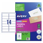 AVERY 952003 L7163 LASER LABEL 14SHT 991X381MM WHITE PK20SHTS