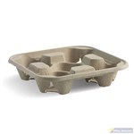 BIOPAK BIOCUP TRAY 4CUP PULP PACK 75