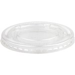 BIOPAK BIOCUP PLA FLAT CUP LID SLOT 90MM CLEAR PACK 50