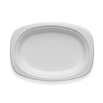 BIOPAK RECTANGULAR OVAL PLATE 23 X 16CM WHITE PACK 125