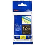 BROTHER TZE334 PTOUCH TAPE 12MM X 8MTR GOLD ON BLACK LAMINATED