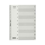 BANTEX 6210 DIVIDER POLYPROPYLENE A4 110 GREY