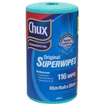 CHUX 9316B SUPERWIPES REGULAR 30CM X 65MTR 116 WIPES ROLL BLUE