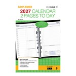 2026 DEBDEN DAYPLANNER DESK EDITION REFILL 2 PAGES PER DAY 216 X 140MM WHITE
