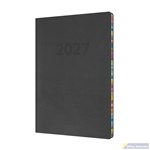 COLLINS RAINBOW EDGE ED153U96 DIARY WEEK TO VIEW A5 CHARCOAL