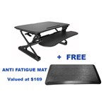 SYLEX ARISE DESKALATOR SMALL 680W X 590D BLACK