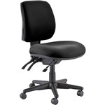 BURO ROMA OFFICE CHAIR MID BACK 3LEVER JETT FABRIC BLACK