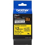 BROTHER TZES631 STRONG LABEL TAPE 12MM BLACK ON YELLOW