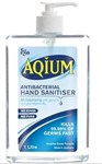AQIUM ANTIBACTERIAL HAND SANITISER GEL 1LTR