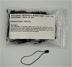 REUSABLE BLACK SNAP LOCK TAG FASTENER   PACK OF 200