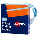 LABEL AVERY 38X25MM SIDE TAB YEAR CODE 26 LT BLUE BX500