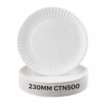 CAPRI PAPER PLATE UNCOATED 9 230MM 500CTN 