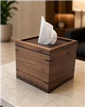SOLID WALNUT TISSUE BOX COVER  FITS WHO GIVES A CRAP TISSUE BOX