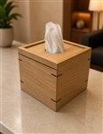 SOLID AMERICAN OAK TISSUE BOX COVER  FITS WHO GIVES A CRAP TISSUE BOX