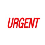 SHINY PRE INKED STAMP SOLID TEXT URGENT RED