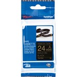 BROTHER TZER354 RIBBON TAPE 24MM GOLD ON BLACK