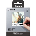 CANON XS20L SELPHY SQUARE COLOUR INKLABEL SET 20 SHEETS