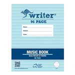 WRITER MUSIC BOOK 96PAGES 8MM RULED AND STAVE BLUE