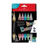 BLACK EDITION SHAKE AND PAINT MARKERS METALLIC ASSORTED PACK 6