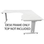 ARISE SITSTAND CORNER WORKSTATION FRAME SILVER