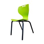 SYLEX ROSWELL CHAIR 4LEG 260MM LIME SEAT BLACK FRAME