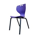 SYLEX ROSWELL CHAIR 4LEG 260MM PURPLE SEAT BLACK FRAME