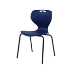 SYLEX ROSWELL CHAIR 4LEG 460MM BLUE SEAT BLACK FRAME