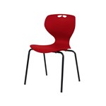 SYLEX ROSWELL CHAIR 4LEG 460MM RED SEAT BLACK FRAME