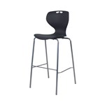 SYLEX ROSWELL 4 LEG STOOL 560MM CHARCOAL SEAT BLACK FRAME