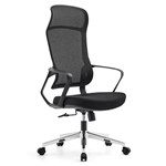 SYLEX STAT TASK CHAIR HIGH MESH BACK 1LEVER ARMS BLACK