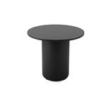RAPIDLINE ROUND DRUM BASE TABLE 900 X 730MM BLACK TOP AND BLACK PC FRAME