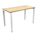 RAPIDLINE DELUXE PROFILE STEEL FRAME TABLE 1200 X 600MM NATURAL OAKWHITE