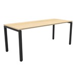 RAPIDLINE DELUXE PROFILE STEEL FRAME TABLE 1800 X 750MM NATURAL OAKBLACK