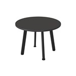 RAPIDLINE ETERNITY ROUND COFFEE TABLE 600 X 450MM BLACK TOP AND BLACK PC FRAME