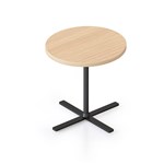 RAPIDLINE KOLO SIDE AND COFFEE TABLE 500 X 457MM NATURAL OAK TOP AND BLACK PC FRAME