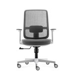 RAPIDLINE LOTTO MEDIUM BACK MESH OPERATOR CHAIR 685 X 580 X 950MM WHITE FRAME AND GREY MESH