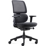 RAPIDLINE ORCA CHAIR HIGH MESH BACK ARMS BLACK