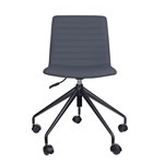 RAPIDLINE PIXEL SWIVEL 5 STAR BASE CHAIR 630 X 630 X 830MM FRENCH NAVY PU AND BLACK PC FRAME