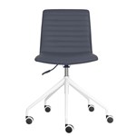 RAPIDLINE PIXEL SWIVEL 5 STAR BASE CHAIR 630 X 630 X 830MM FRENCH NAVY PU AND WHITE PC FRAME