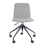 RAPIDLINE PIXEL SWIVEL 5 STAR BASE CHAIR 630 X 630 X 830MM LIGHT GREY PU AND BLACK PC FRAME
