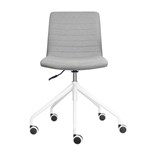 RAPIDLINE PIXEL SWIVEL 5 STAR BASE CHAIR 630 X 630 X 830MM LIGHT GREY PU AND WHITE PC FRAME