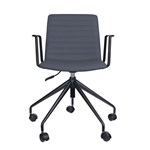 RAPIDLINE PIXEL 5 STAR CHAIR WITH ARMS FRENCH NAVYBLACK
