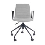 RAPIDLINE PIXEL 5 STAR CHAIR WITH ARMS LIGHT GREYBLACK