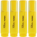 INITIATIVE HIGHLIGHTER CHISEL YELLOW pack of 4