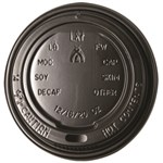 HUHTAMAKI PREMIUM COFFEE CUP LID 1216OZ BLACK PACK 50
