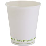 HUHTAMAKI SINGLE WALL COFFEE CUP 8OZ WHITE PACK 50