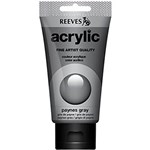 REEVES PREMIUM ACRYLIC PAINT 75ML TUBE PAYNES GREY